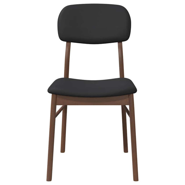 Sillas de comedor con cojines 2 uds madera maciza marrón caucho M 5