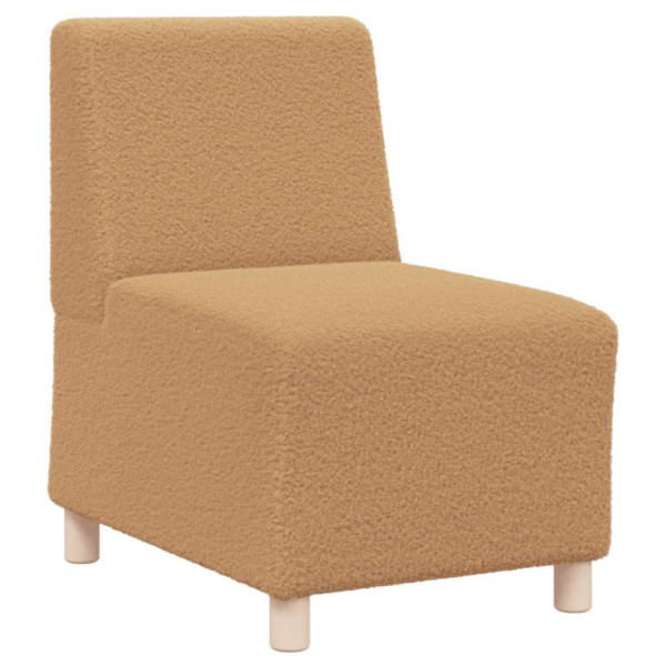 Sillón de sofá beige 55 cm tejido imitación lana rizada M 2
