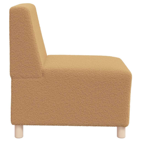 Sillón de sofá beige 55 cm tejido imitación lana rizada M 5