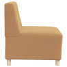Sillón de sofá beige 55 cm tejido imitación lana rizada 5