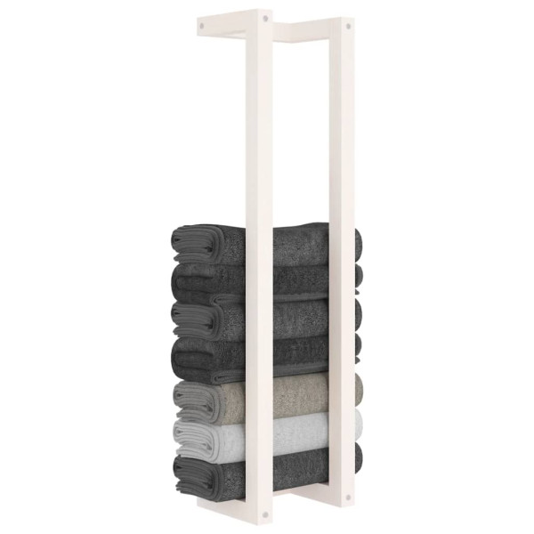 Toallero de madera maciza de pino blanco 23x18x90 cm M 4