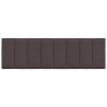 Cabecero de cama acolchado tela marrón oscuro 160 cm 4