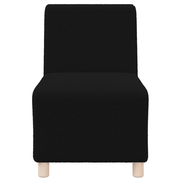 Sillón de sofá negro 55 cm tejido imitación lana rizada M 4