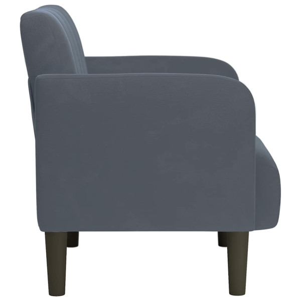 Sillón con reposabrazos Terciopelo Gris Oscuro 54 cm M 4