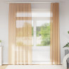 Cortinas de gasa con trabillas 2 uds arena 140x245 cm 1