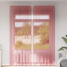 Cortinas de voile com laços 2 pcs vermelho tinto 140x260 cm 1