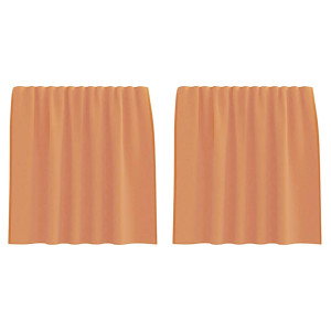 Cortinas de gasa con trabillas 2 uds terracota 140x140 cmq H