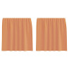 Cortinas de gasa con trabillas 2 uds terracota 140x140 cmq 2