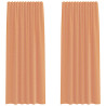 Cortinas de voile com laços 2 pcs terracota 140x225 cm 2