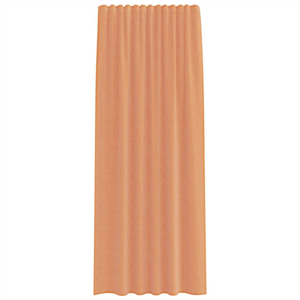 Cortinas de gasa con trabillas 2 uds terracota 140x225 cm M 4