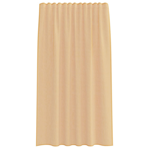 Cortinas de gasa con trabillas 2 uds arena 140x175 cm M 4