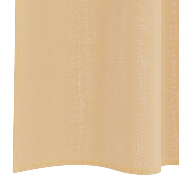 Cortinas de voile com laços 2 pcs areia 140x175 cm M 5