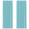 Cortinas de gasa con trabillas 2 uds turquesa 140x260 cm 2