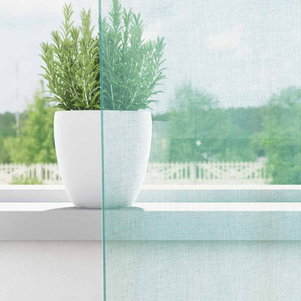 Cortinas de voile com laços 2 pcs turquesa 140x140 cm M 3