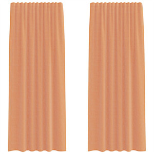 Cortinas de voile com laços 2 pcs terracota 140x245 cm H