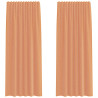 Cortinas de voile com laços 2 pcs terracota 140x245 cm 2