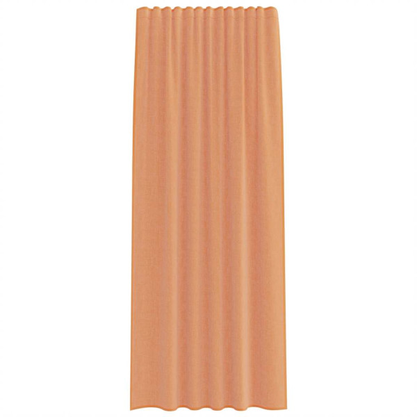 Cortinas de voile com laços 2 pcs terracota 140x245 cm M 4