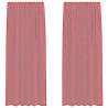 Cortinas de voile com laços 2 pcs vermelho tinto 140x245 cm 2