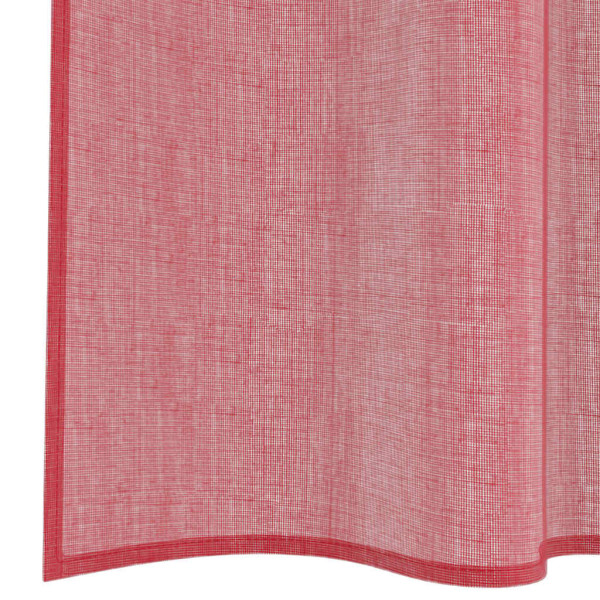 Cortinas de voile com laços 2 pcs vermelho tinto 140x245 cm M 5