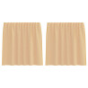 Cortinas de voile com laços 2 pcs areia 140x140 cm 2