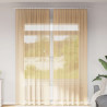 Cortinas de voile com laços 2 pcs areia 140x260 cm 1