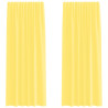 Cortinas de voile com laços 2 pcs amarelo 140x245 cm 2