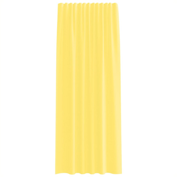 Cortinas de voile com laços 2 pcs amarelo 140x245 cm M 4