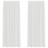 Cortinas de voile com laços 2 pcs branco 140x225 cm 2