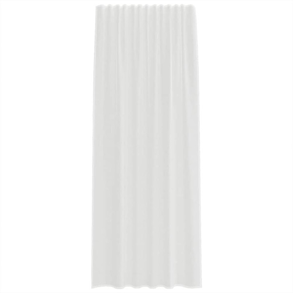 Cortinas de gasa con trabillas 2 uds. color blanco 140x225 cm M 4