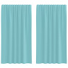Cortinas de voile com laços 2 pcs turquesa 140x175 cm 2