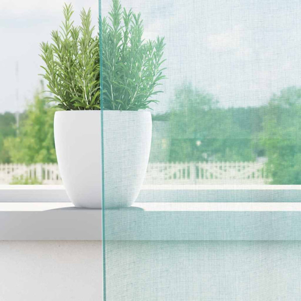 Cortinas de voile com laços 2 pcs turquesa 140x175 cm M 3