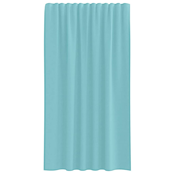 Cortinas de voile com laços 2 pcs turquesa 140x175 cm M 4