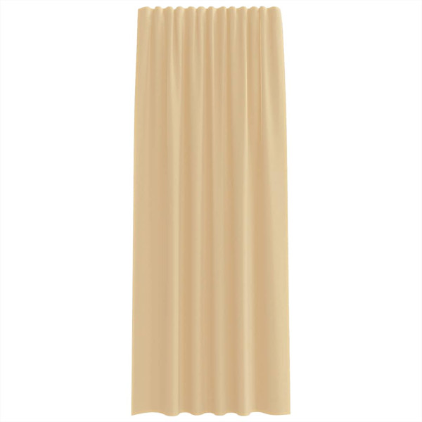 Cortinas de voile com laços 2 pcs areia 140x225 cm M 4