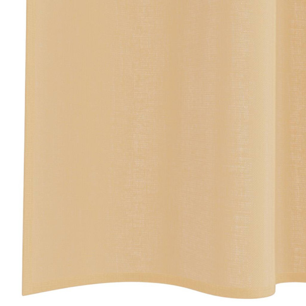 Cortinas de voile com laços 2 pcs areia 140x225 cm M 5