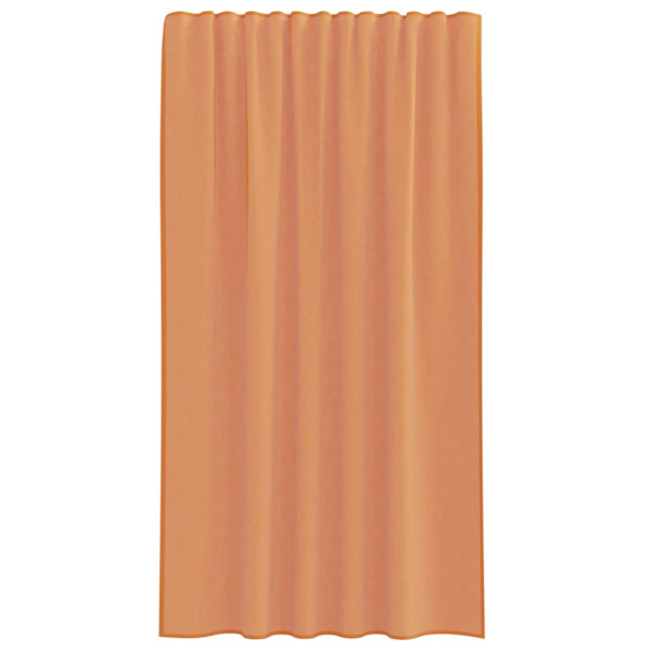 Cortinas de gasa con trabillas 2 uds terracota 140x175 cm M 4