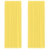 Cortinas de gasa con trabillas 2 uds amarillo 140x260 cm 2
