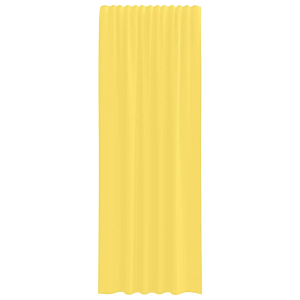 Cortinas de voile com laços 2 pcs amarelo 140x260 cm M 4