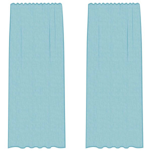 Cortinas de gasa con trabillas 2 uds turquesa 140x245 cm H