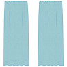 Cortinas de voile com laços 2 pcs turquesa 140x245 cm 2