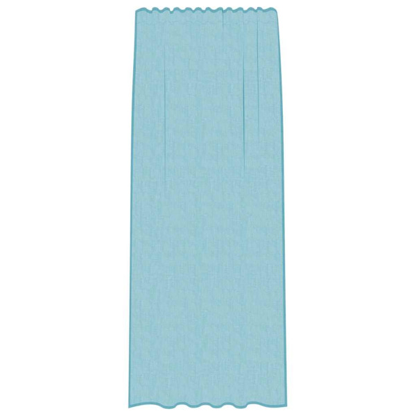 Cortinas de voile com laços 2 pcs turquesa 140x245 cm M 4