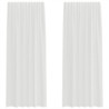 Cortinas de gasa con trabillas 2 uds. color blanco 140x245 cm 2