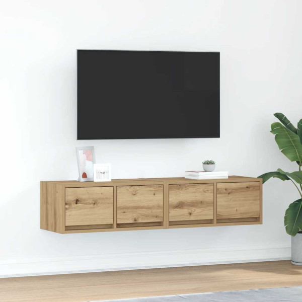 Muebles para TV 2 uds madera roble artisan 60x31x25.5 cm D