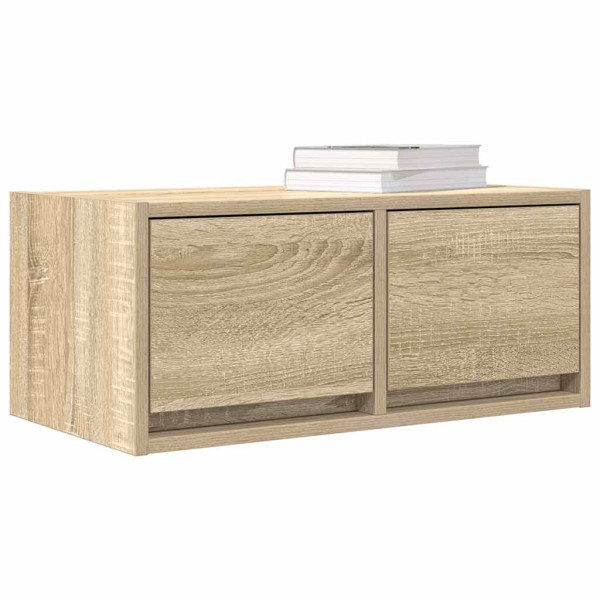 Mueble para TV madera contrachapada roble ahumado 60x31x25.5 cm M 4