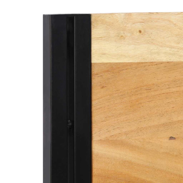 Cabecero 200 cm Madera Maciza Acacia y Hierro M 4