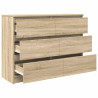 Aparador de madera contrachapada roble sonoma 100x35x76 cm 5