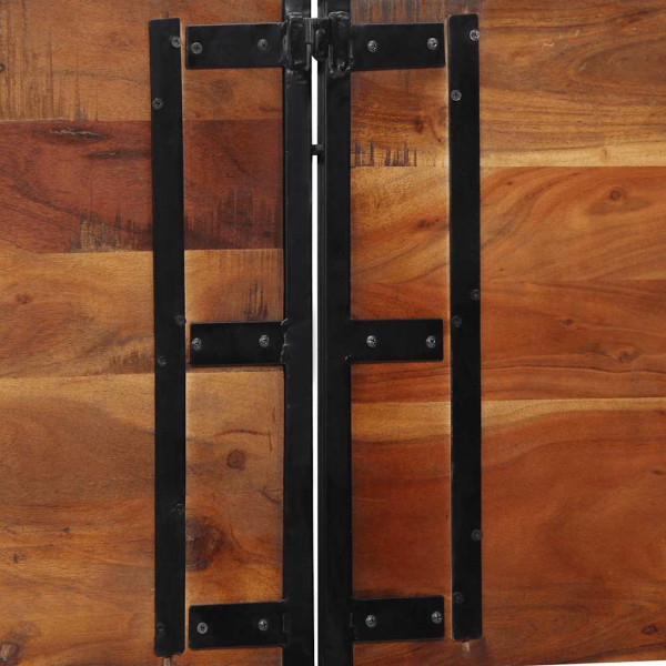 Cabecero 200 cm Madera Maciza Reciclada y Hierro M 5