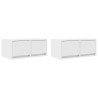 Móveis de TV 2 pcs 60x31x25.5 cm deriv. madeira branco 2