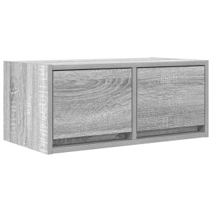 Mueble de TV madera contrachapada gris Sonoma 60x31x25.5 cm H