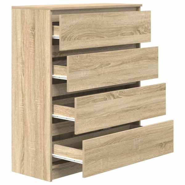 Aparador roble Sonoma 80x35x99 cm madera de ingeniería M 5
