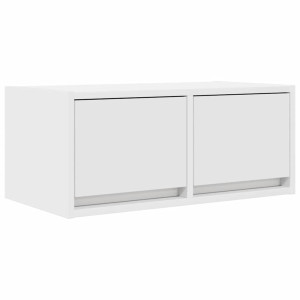 Mueble de TV de madera de ingeniería blanco 60x31x25.5 cm H